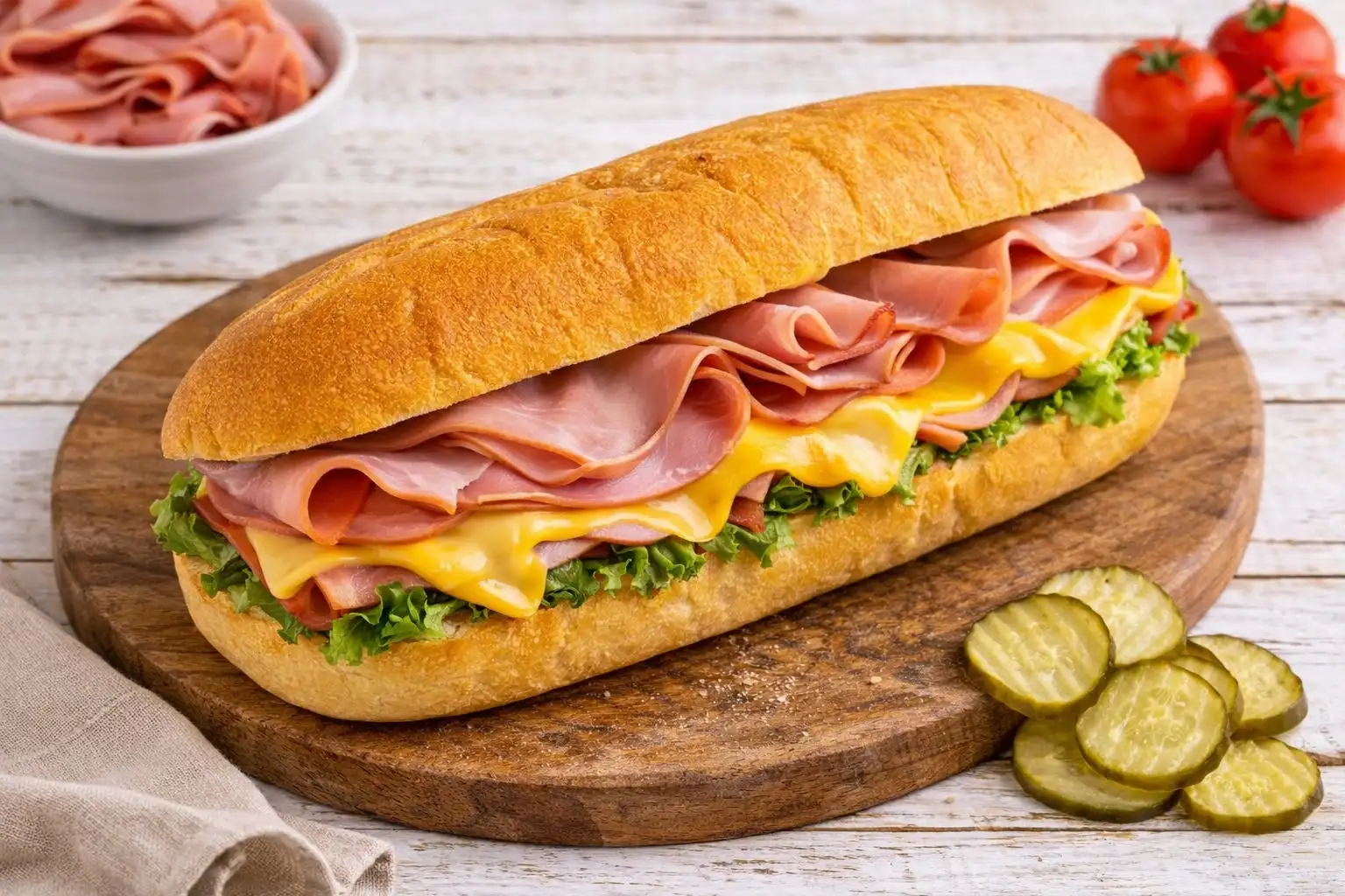 Ham & Cheese Sub.